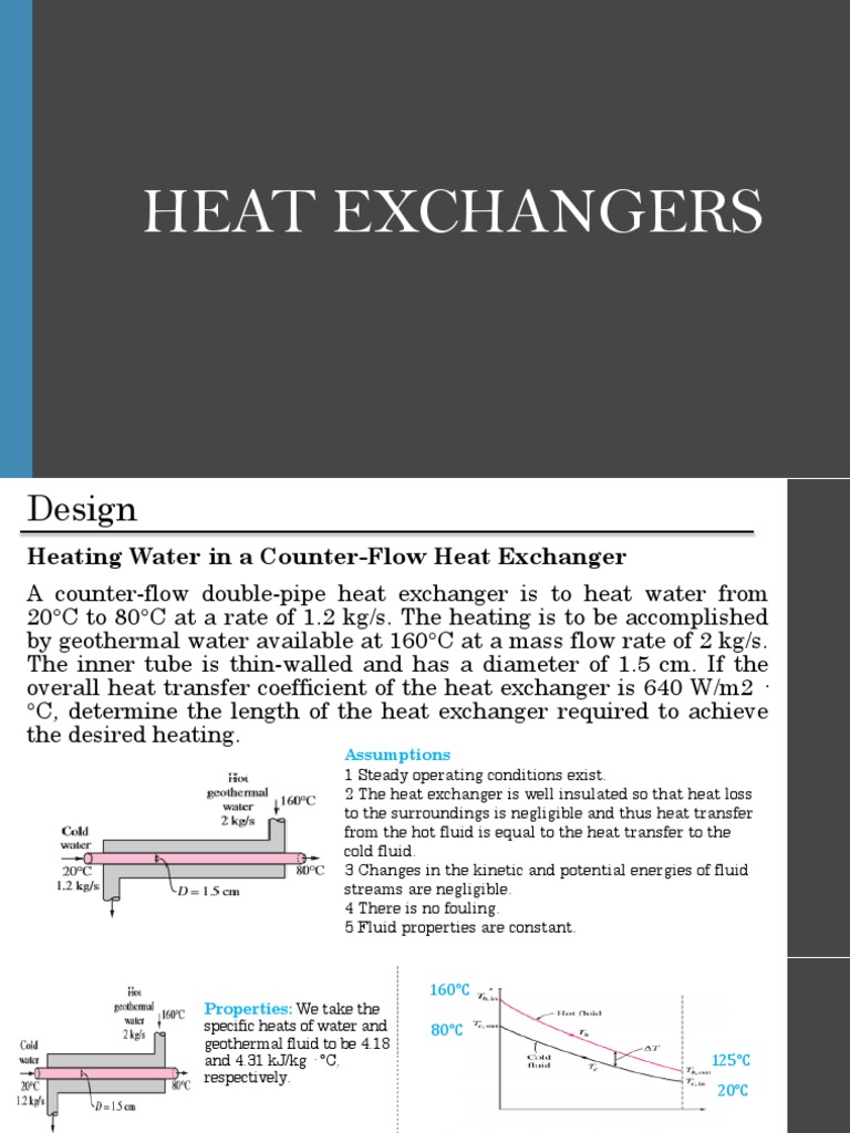 Heat exchanger sample problems Heat Transfer Heat Exchanger Free