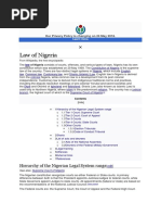 Law of Nigeria: Hierarchy of The Nigerian Legal System Range