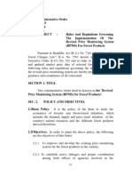 (DAO 2000-55) Rules and Regulations Governing The Implementation of The Revised Price Monitoring System For Forest Products