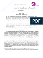 Six Sigma Success Factors in Fortune 500 Companies