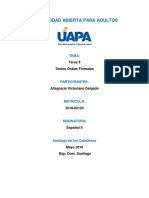 Español II Tarea 6 Textos Orales Formales