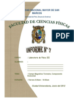 Informe 7 Campo Magnético Terrestre Componente Horizontal