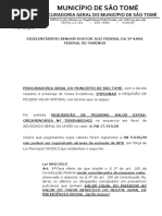 Manifestação - Impossibilidade de RPV Em Valor Superir Ao Benefício Do RGPS - AGU - Vara Federal