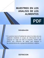 Muestreo en Los Analisis de Los Alimentos