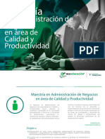 Maestría en Administración de Negocios en Área de Calidad y Productividad