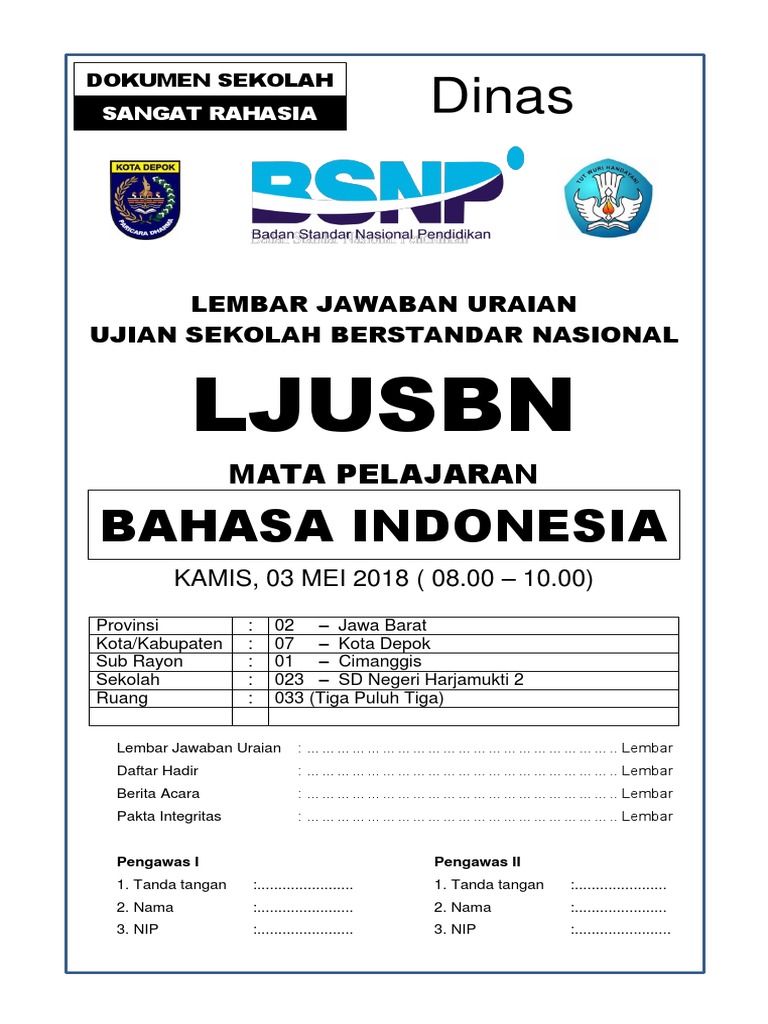 Cover Amplop Soal Ujian Sekolah Doc Dunia Sosial Cover Amplop Soal Ujian Sekolah Doc Dunia Sosial