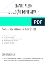 Melanie Klein: a posição depressiva e análise da ópera O Menino e os Sortilégios