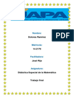 Trabajo Final de Didactica Especial de La Matematica Dolores