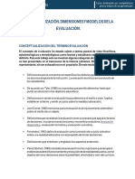 Conceptualización, Dimensiones y Modelos de La Evaluación