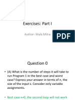 Exercises: Part I: Author: Mala Mitra
