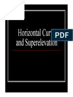 Horizontal Curves Superelevation