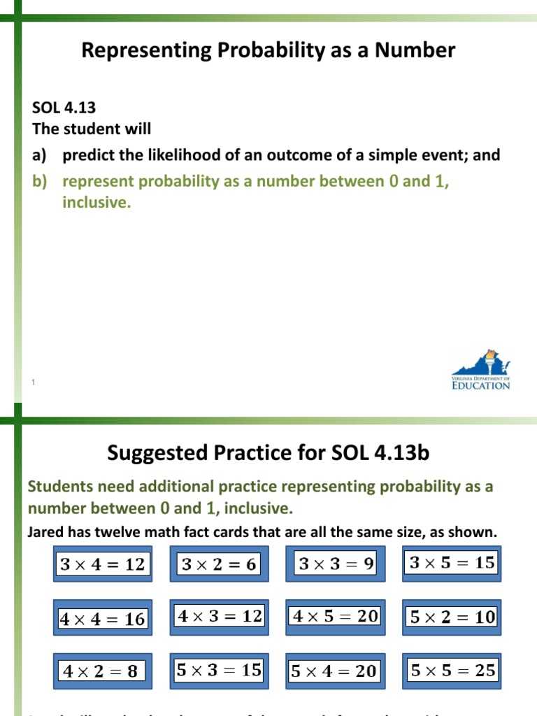 4.13 - Representing Probability As A Number | PDF | Probability ...