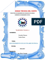 Mantenimiento de Telares de Pinza G.D. T.D.