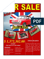 Car For Sale Flyer