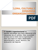 Clima, Cultura y Dinamica Organizacional