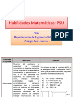 PSU Habilidades Matemáticas