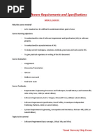 Software Requirements and Specifications