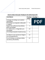 Pauta para Evaluar Trabajo de Investigación