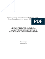 Guía Metodológica para La Gestión Participativa de Conflictos Soc