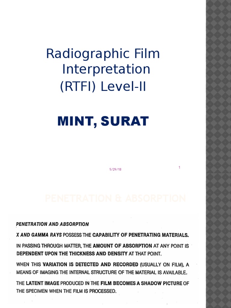 Radiographic Film Interpretation Guide | PDF | Radiography ...