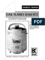 DAK Turbo Baker II FAB 2000 Manual