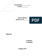 Proiect Didactic Model