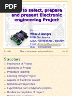 How To Select, Prepare and Present Electronic Engineering Project