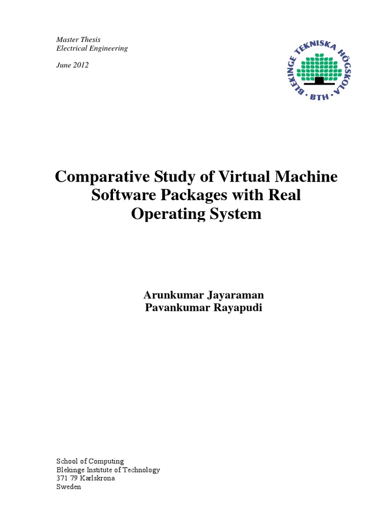 Virtual Machine Performance Analysis | PDF | Virtual Machine ...