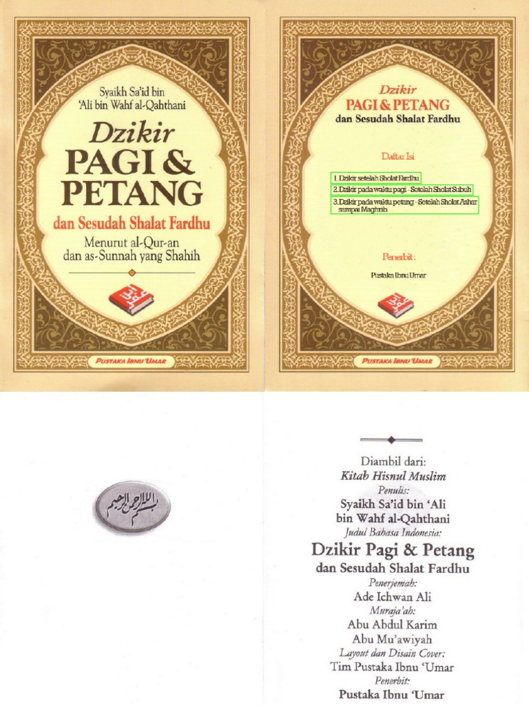 Doa Dzikir Pagi Petang Setelah Sholat Pdf