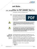 Deployment Rules For Amplifier in FSP 3000 Release 7.x V1 - 0