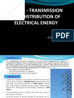 Eepc16 - Transmission and Distribution of Electrical Energy: Scenario Quiz