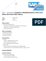 S4hana Analytics Modeling Basics With Core Data Services Cds Views
