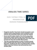 Analisis Time Saries: Oleh: Yustina P. Penu, Se.,M.Par Program Studi Ekonomi Pembangunan