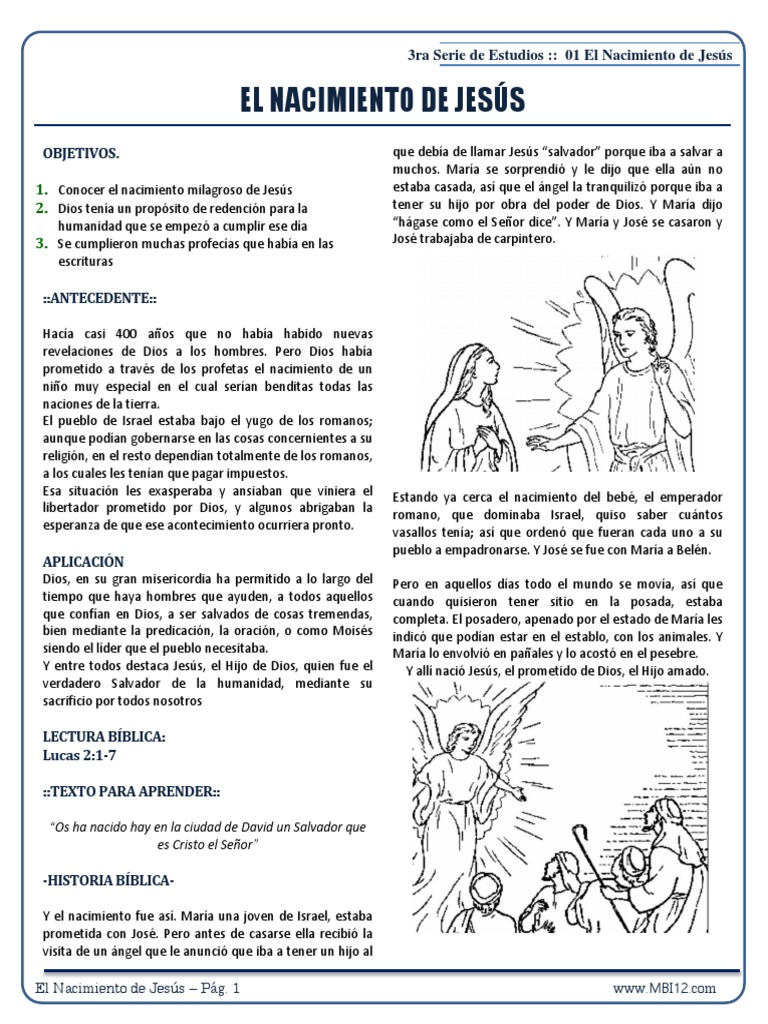 Historia del Nacimiento de Jesús | PDF | María, madre de Jesús ...