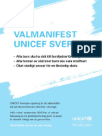 Valmanifest UNICEF Sverige
