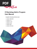 XYZprinting Add-In Program User Manual_ En