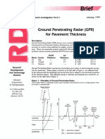 Ground Penetrating Radar (GPRJ For Pavement Thickness: Research Investigation 96-011 January, 1999
