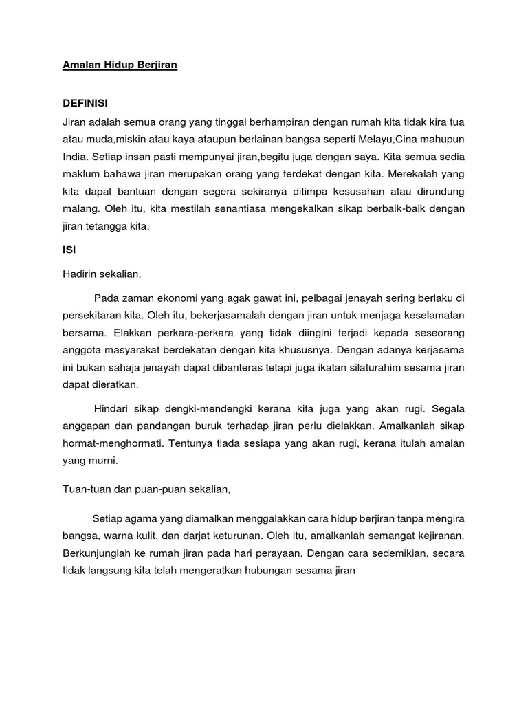Amalan Hidup Berjiran Pdf
