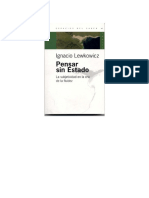 Ignacio Lewkowicz-Pensar Sin Estado PDF