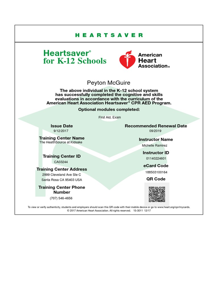 For K12 Schools Heartsaver PDF
