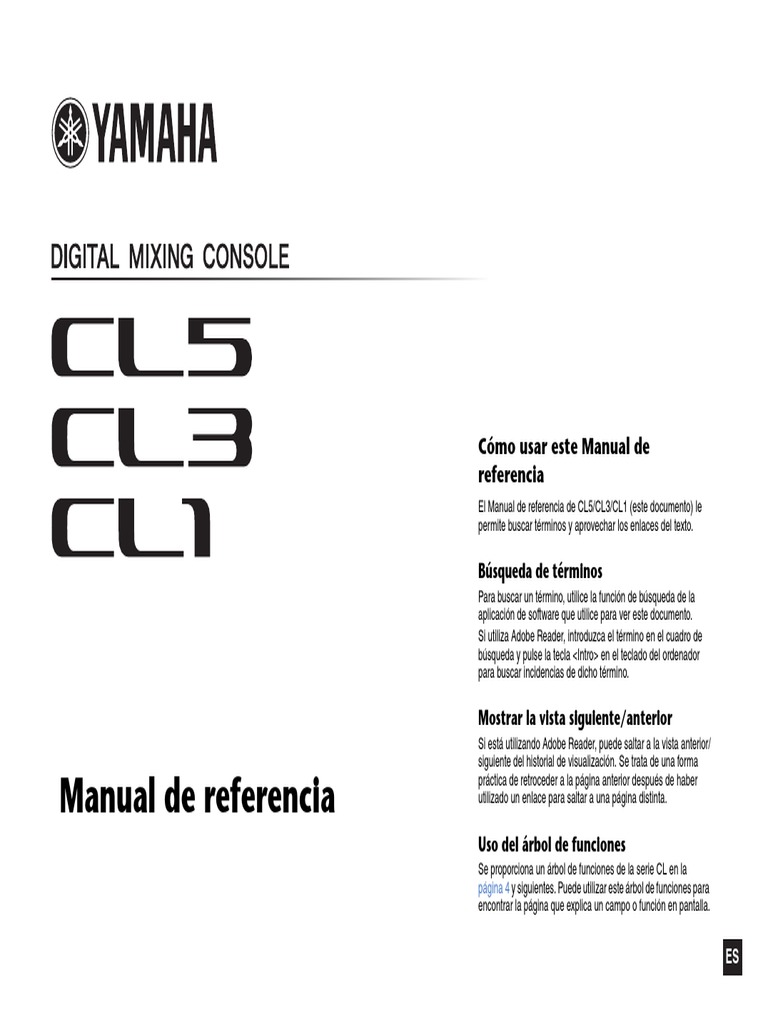 Manual Yamaha CL5 CL3 CL1 PDF Señal analoga USB