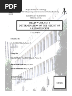 Field Work No. 8 Determination of The Height of A Remote Point