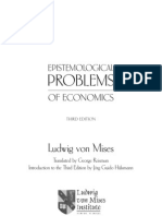 Ludwig Von Mises Epistemological Problems of Economics