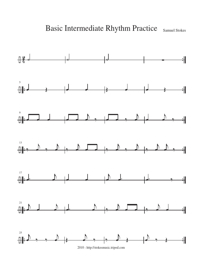 Rhythm Sheets PDF Leisure