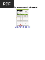 Format Nota Penjualan Excel