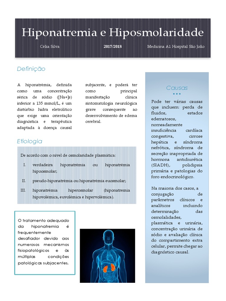 Hiponatremia e Hiposmolaridade | PDF | Osmose | Especialidades médicas