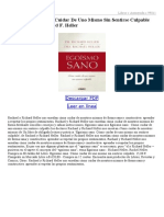 Egoismo Sano Como Cuidar de Uno Mismo Sin Sentirse Culpable