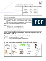 Prueba - Ciencias - 2° Basico - Mayo