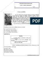 Avaliação de Português aborda o urso e as abelhas