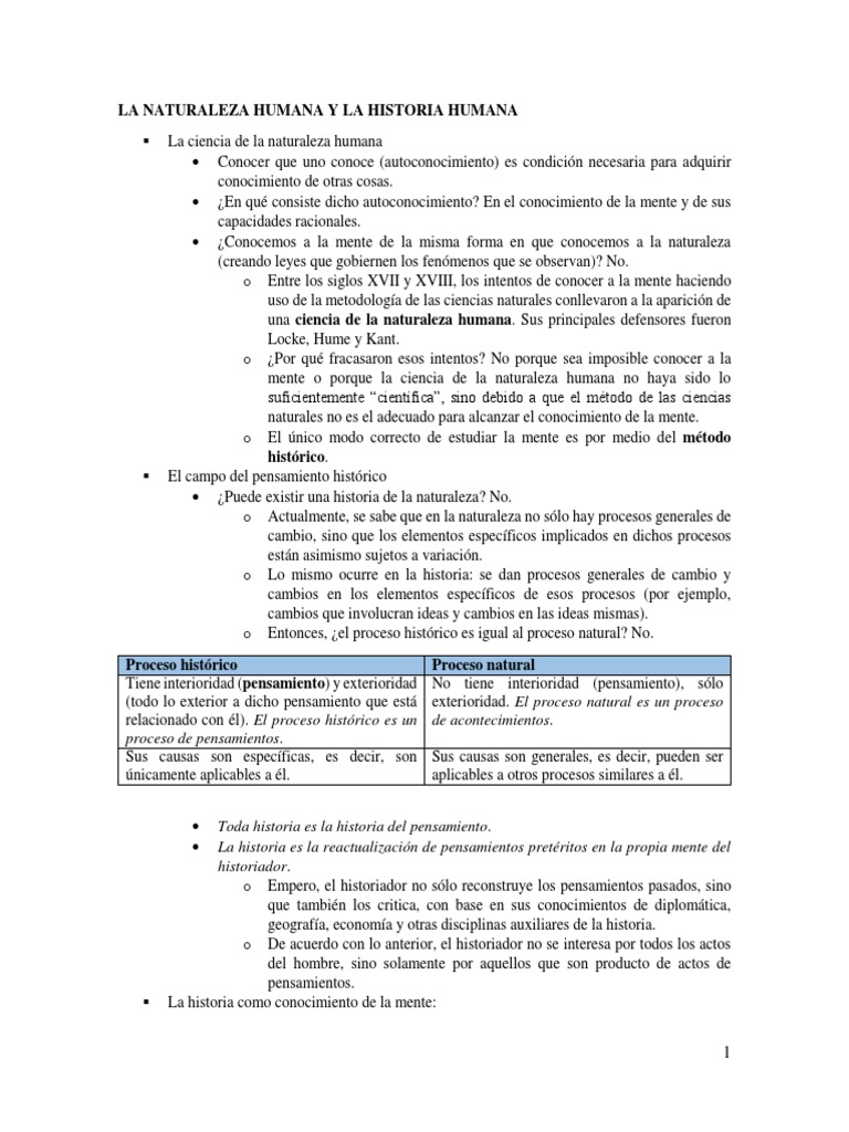 Resumen Del Capítulo "La Naturaleza Humana y La Historia Humana" de La